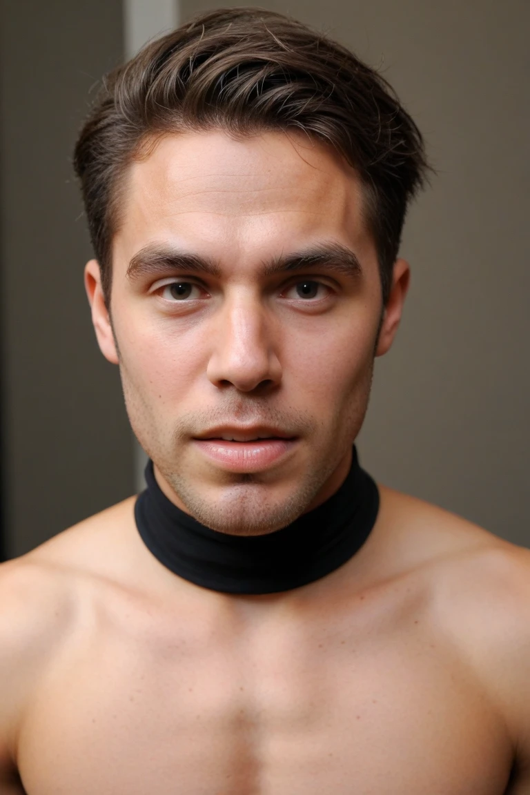 arafed man with a blue tie and a blue headband, very silly looking, very very low quality picture, 8k selfie photograph, chilled out smirk on face, third eye middle of forehead, sweaty and gross pioneer work, head is up, looks directly at camera, sweaty face, blue eyes on the face, blue eyes and large forehead