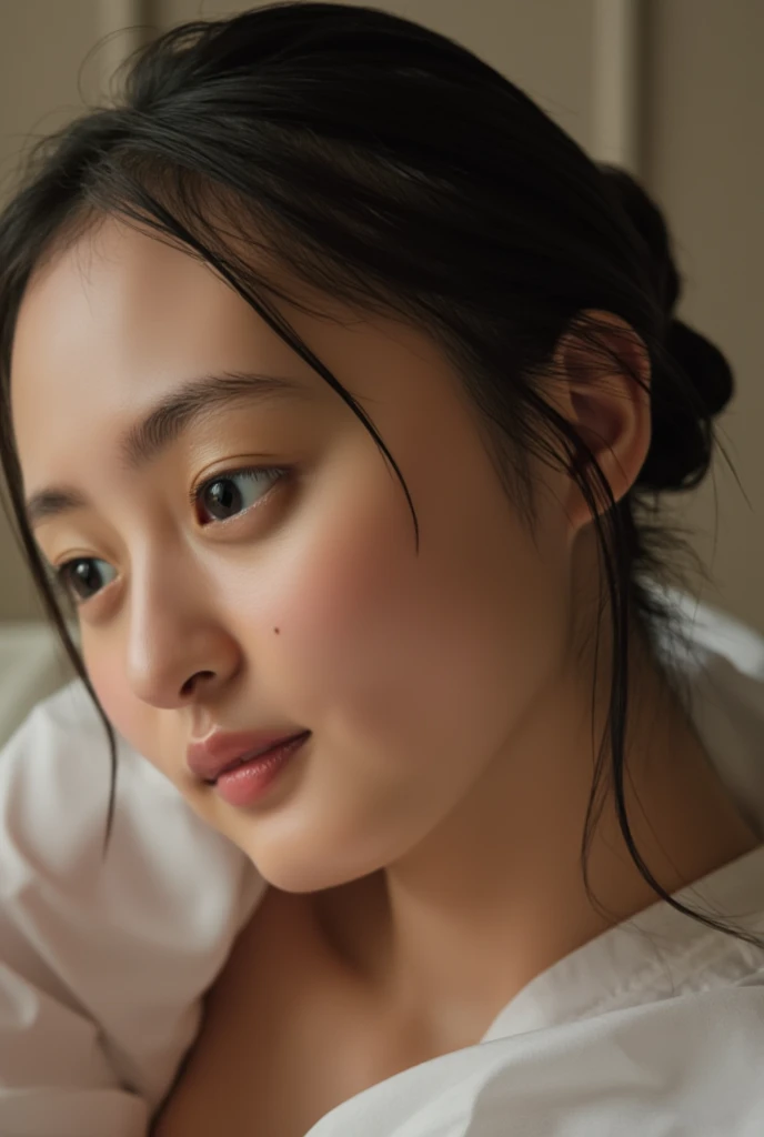 20 year old cute Japan woman, ((Extremely precise and accurate anatomy:1.0)), (Highest quality realistic skin textures:1.6), clean and glowing skin, Thin Skin, mesh, (Enhances the beauty of skin texture:1.2), ((((The texture of each individual hair, long and delicate lashes, Beautifully trimmed eyebrows, Facial pores, Detail of blood vessels in the white of the eye, Thin and visible capillaries in the skin)))), (Realistic as a photo:1.4), (Very realistic:1.4), (Improvement of quality:1.4), Realistic lighting, Backlight, A gentle light that illuminates the face, Ray Tracing, Bright light, (Smoother lighting:1.05), (Improving the quality of cinema lighting:0.9), 32k, fine grain, Detailed face, (Film Grain:1.1), (Natural smile:0), Accentuates body lines, High resolution, Natural look, Kind eyes, Delicate light and shadow, Clear skin, Graceful Pose, Beautiful Eyes, Sharp details, Soft light reflection, Beautiful contours, Delicate skin tone, Natural background, Natural poses in everyday situations, Extremely fine detail, Lora Style