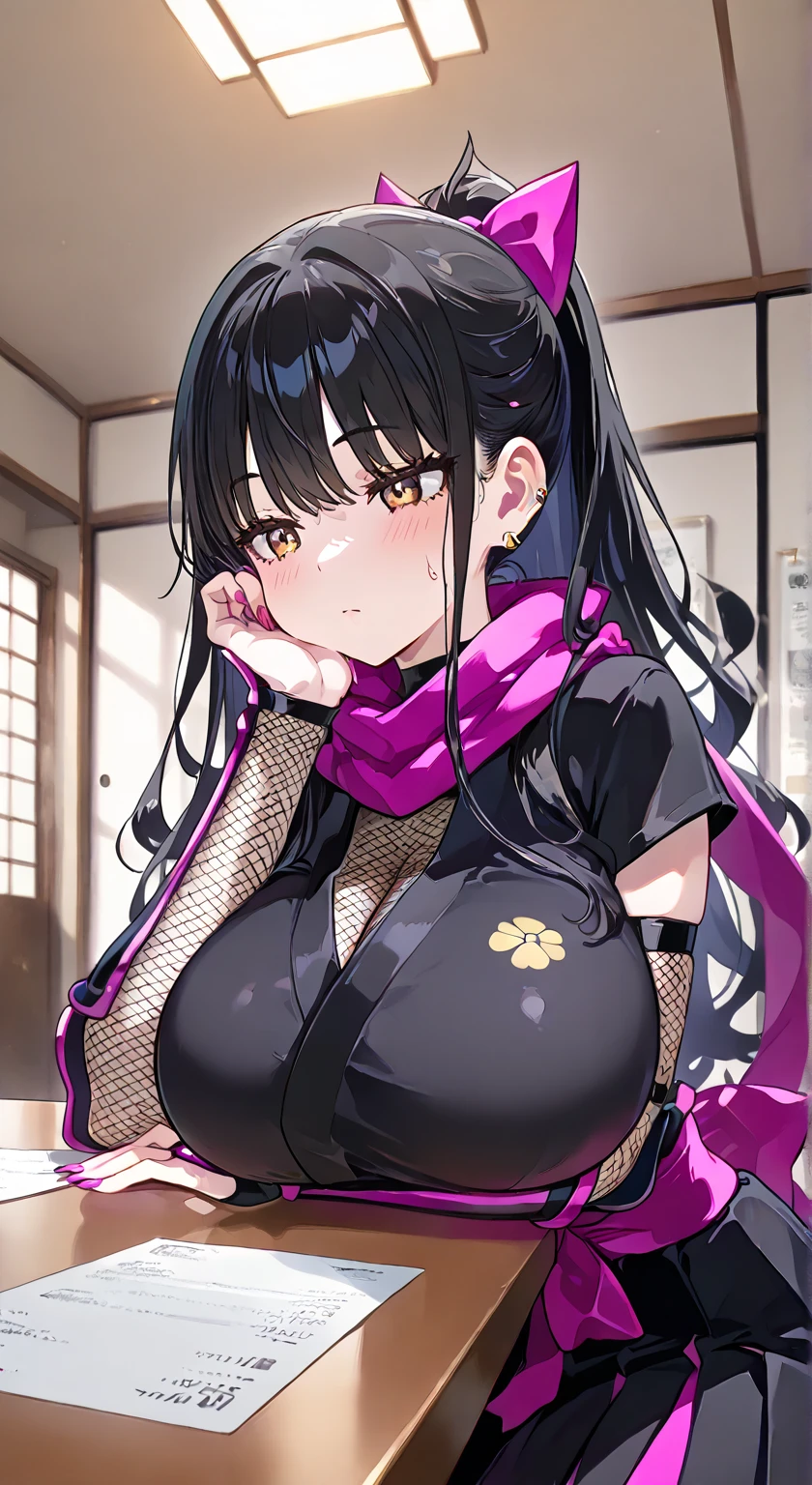 Anime Kawaii sexy Perfect Slim sensual body large breast and huge thighs, An intricate and highly detailed illustration of anime (Young girl) (((work of art))),(((high resolution)))、(((8k)))、(((face perfect)))、(((korean idol)))、25 years old, ((yoga pants)), Look to the camera, ((high quality eyes)), (high quality face), detailed texture