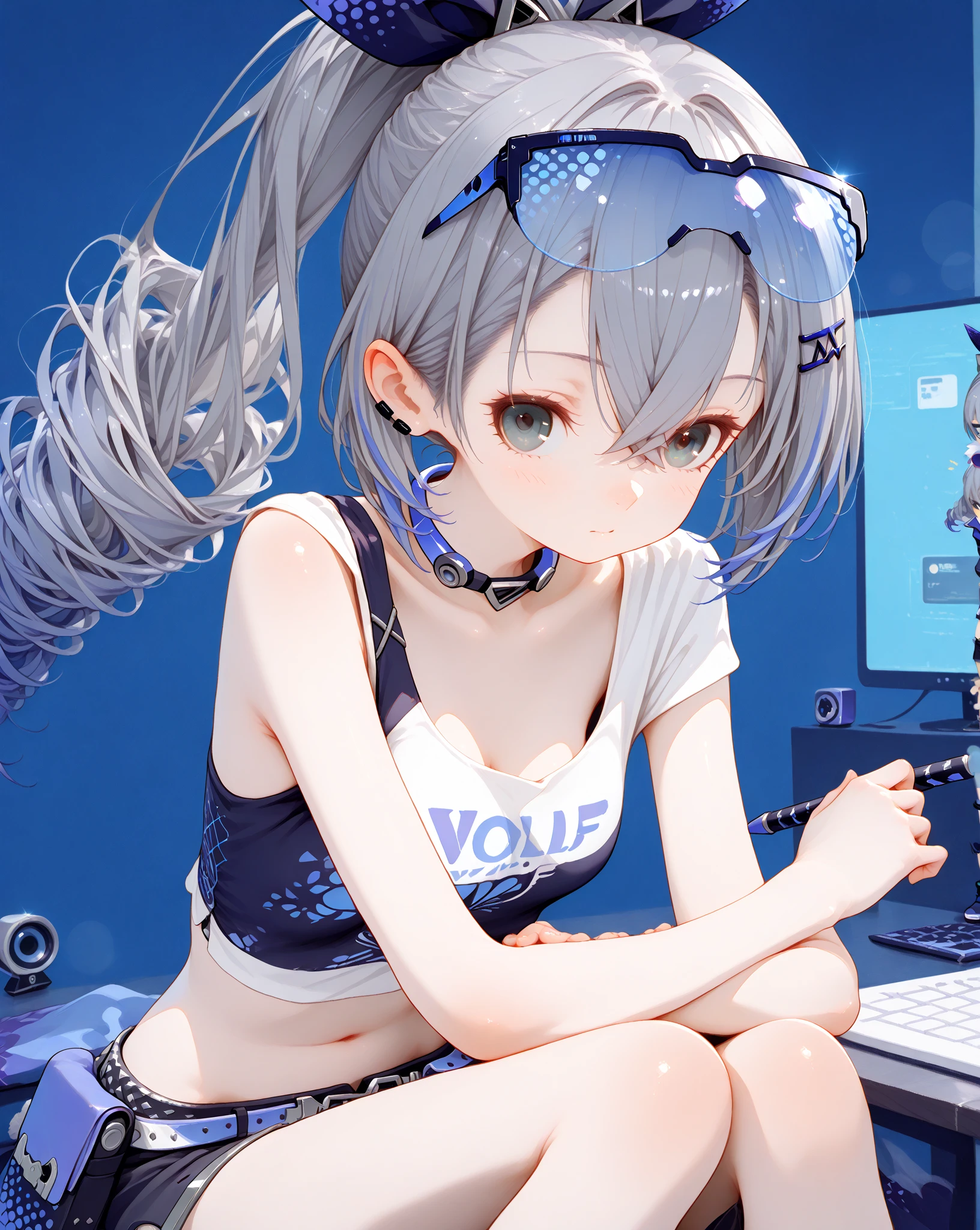 anime girl laying on the ground with headphones on, seductive anime girl, attractive anime girl, perfect android girl, anime manga robot!! anime girl, (anime girl), anime girl, smooth anime cg art, an anime girl, cute anime girl, beautiful anime girl, anime best girl, pretty anime girl, beautiful alluring anime , realistic young anime girl