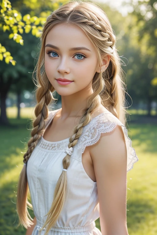 draw a young rich girl from Russia of the 15th century in a sundress with a braid
Slavs, village, simple girl, ethnic motifs, blonde, long braid