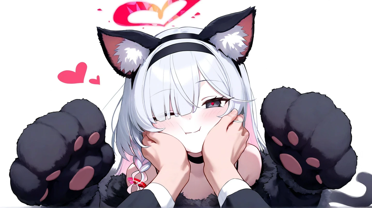 ((highest quality)), ((masterpiece)), (detailed), Swarm、Harem、Dog girl、Girls crowding around、In the heat of rutting、A lustful look、A girl who cries beautifully、Spoiled、A girl being stroked by her husband、female face、Bleaching、Unwinding bandage、Push down、White chemo ears、fluffy tail、Dripping Sweat、Heat、vapor、I&#39;m horny、I want your children、Predator eyes、I'm going to eat it.、I can not stand it、Full of heart marks、Full Color