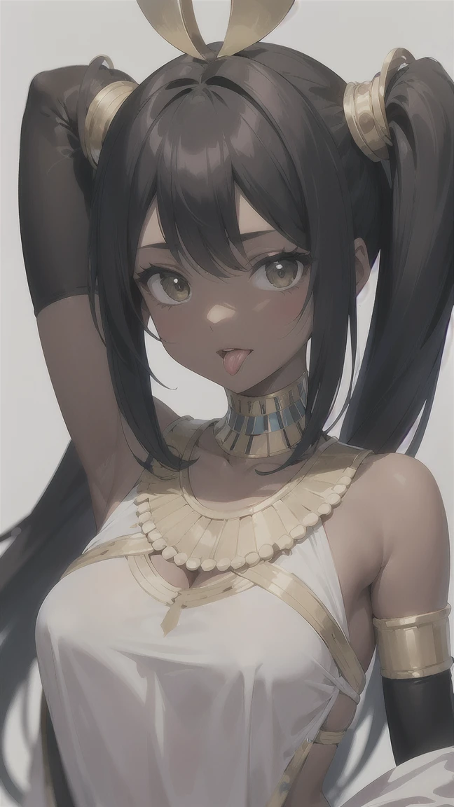 Sexy young looking girl. Tones of gemstones around. Anime style. Dystopian. NSFW