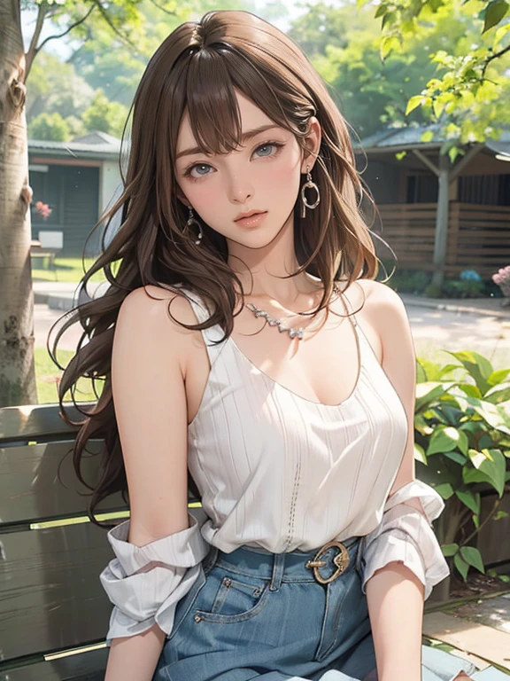 ((Extremely exposed))(High-definition image quality)極Realistic skin texture、High definition face(brown、Very long straight hair、Hair behind the ear、Beautiful moist brown hair、Smooth Hair)((Bright smile))、Gaze(sexyな25歳の女の子、Idol Makeup、Eyeliner)(Fair skin)(Sparkling eyes)Smooth Skin、Realistic skin texture ((Oversized T-shirt、Short length、Cleavage) ((Ultra short denim pants、damage、Super tight、small、Bite、Unbutton、Ultra low rise、))))Beautiful armpits、On the position of the chest、Round big breasts、Beautiful valley、Ultra-thin waist、Waistline、Long legs、Glitter High Heels((((Seaside cafe during the day))))(((((Medium Full Shot、sexy))))))Erotic and bold poses、Stick your butt out