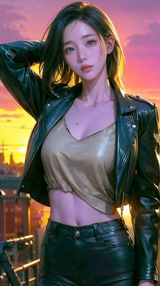 arafed woman in a bikini posing in a city, ig model | artgerm, trending on cgstation, artwork in the style of guweiz, rossdraws digital painting, realism artstyle, g liulian art style, deviantart artstation cgscosiety, fanart best artstation, hot and sunny highly-detailed, trending at cgstation