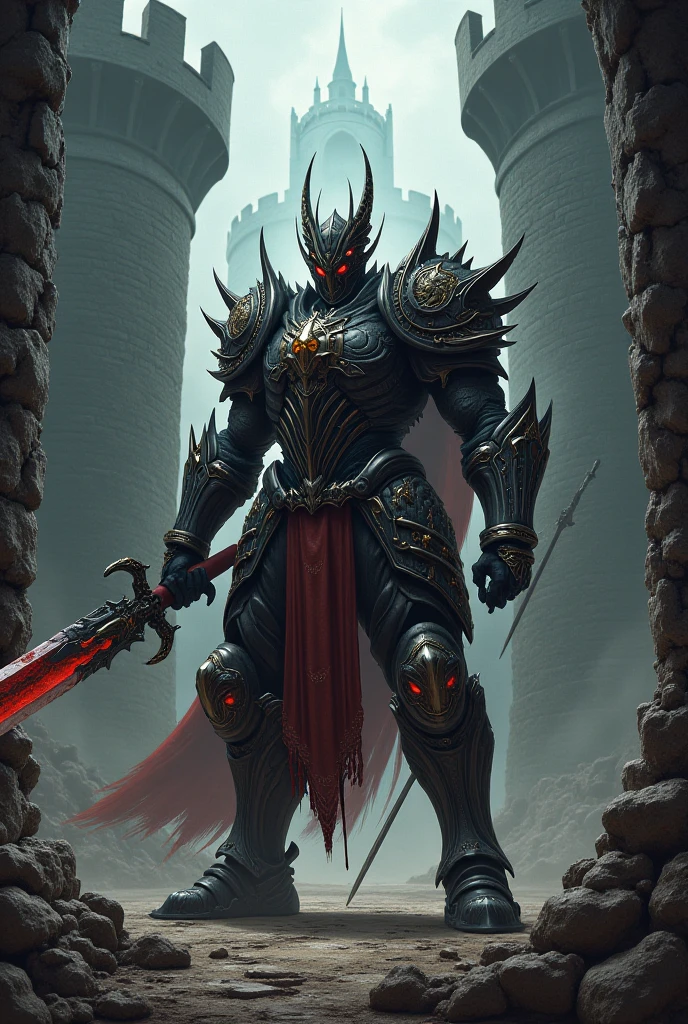 Knight in FULL plated Black Deadric knight striding through a lava lake, Black light mixed with red,with black mist Black greatsword with broken red lines, background Death knight holding sword,Deadric knight standing in a dark rooom, burnt armor, black fire color reflected armor, steampunk bioarmor, redwood forest themed armor, demonic dragon inspired armor, corrupted armor, gothic armor, black and reddish color armor, cyberpunk flame suit, prince crown of black gears, demonic! compedium!, black gears, medieval, dynamic, FULL HD, REALISTIC FANTASY. Layered armor. (((Proportionate))) Black Capote, no weapons