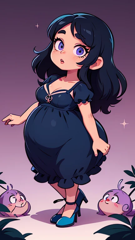 young adult korean E-girl <lora:GoodHands-beta2:1>, <lora:Very_Pregnant_Woman:0.51> Pregnant <lora:Occult_Classic:0.8> <lora:insanevoid2:.31> insanevoid, (Lovecraftian horror :1.15), Eldritch, cosmic horror, unknown, mysterious, surreal, highly detailed, braided hairstyle, multicoloured hair, sundress