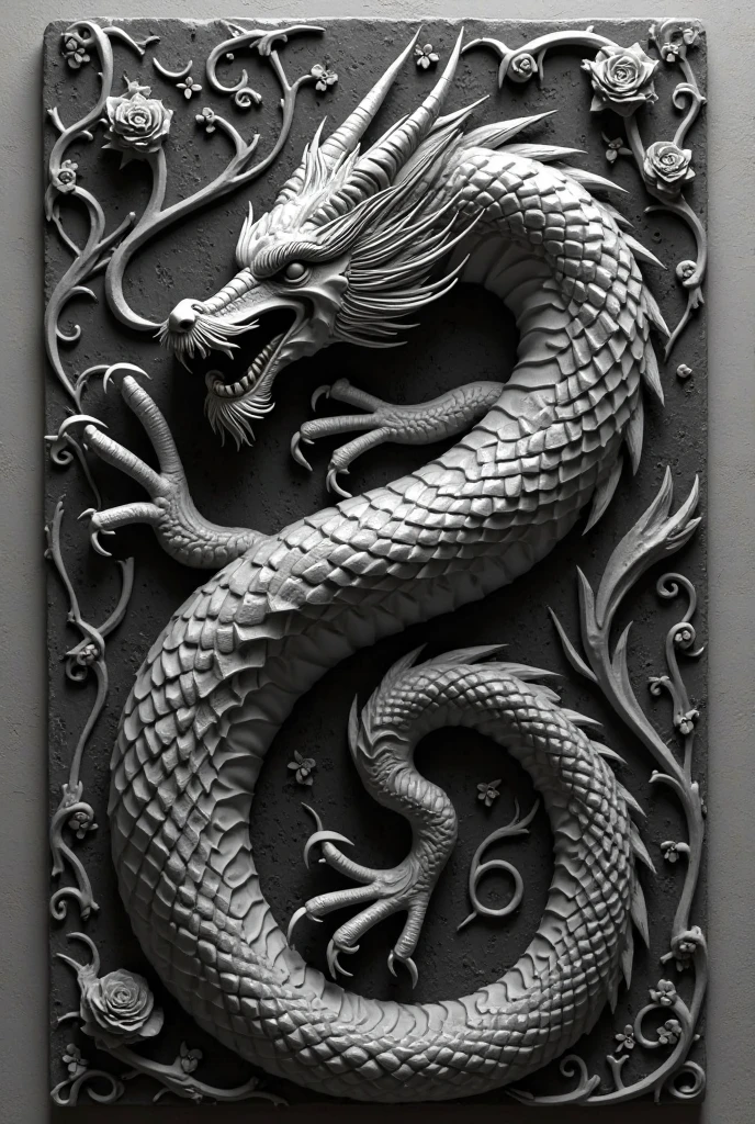 Slytherin Coat of Arms but grey in a black metal frame