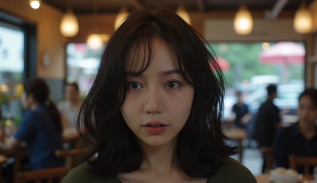 Blurry photo of a woman, obscured face, blur effect face, Blurred face, heavy jpeg artifact blurry, [ Realistic photo ]!!, blurry photo, blurry photo, blurry image, Realistic. Cheng Yi, photo blurring, Guviz, jiyun chae, Kim Hyun-joo, portrait of female korean idol, young wan angel