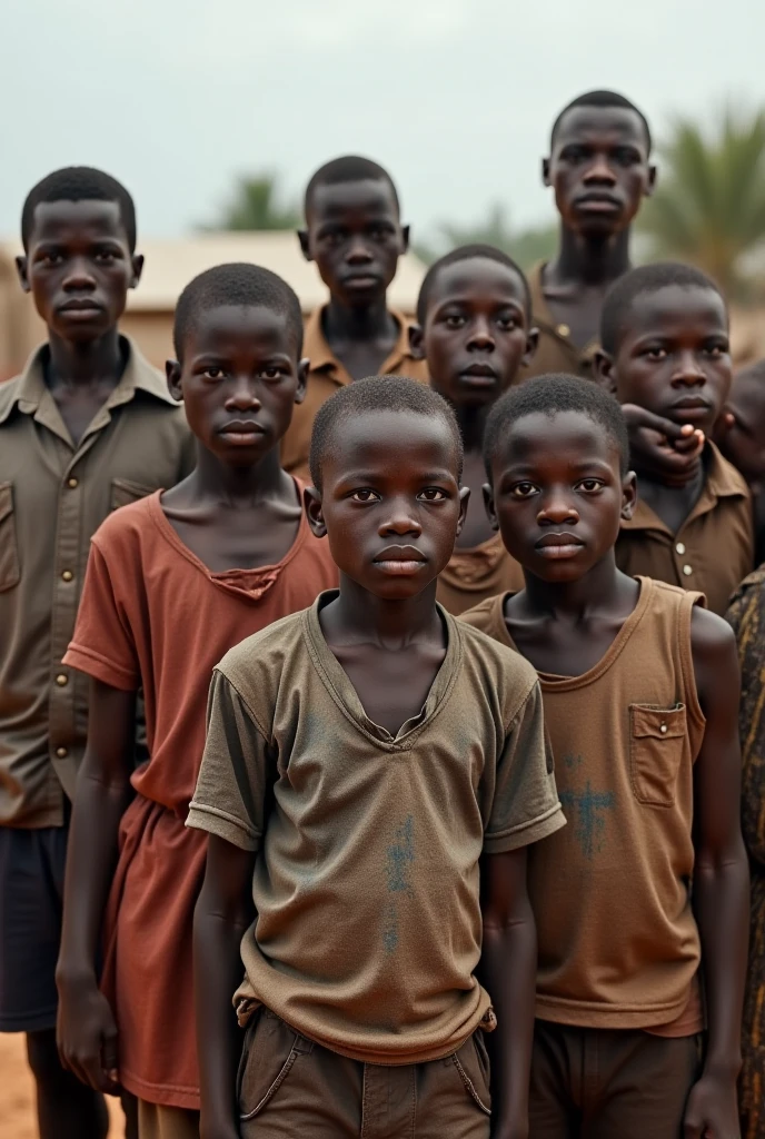 African Orphans failing to go to school because of poverty 