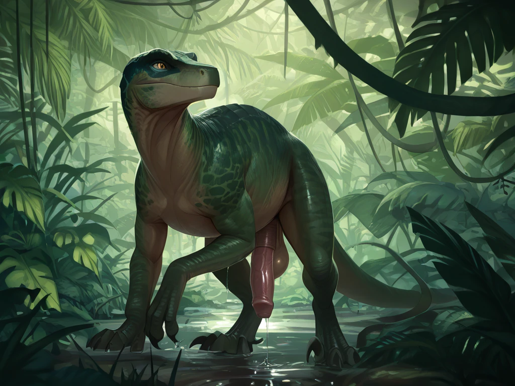 mythology creature with three heads, lizard, dark swamp