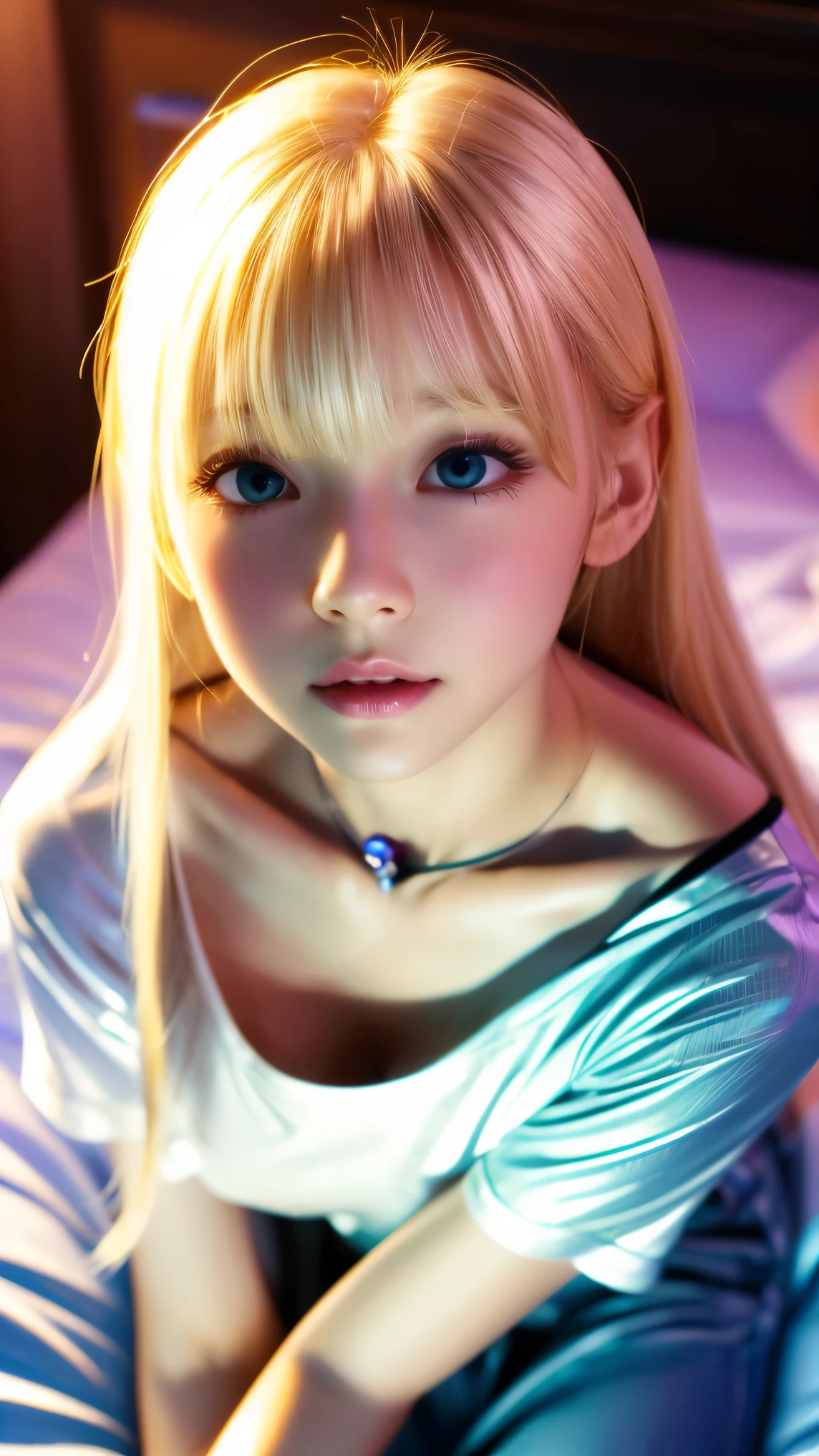 NSFW,table top、full:1.3、stand、8k、。.3d、realistic、Ultra-microphotography、highest quality、Wallpapers with extreme details CG Unity 8k、from below、intricate details、(1 female)、28 years old、(sailor moon:1.6 Super Bishoujo Senshi sailor moon Mer1、Nether Warm Wind,land、sailor warrior uniform Sailor:1.5、sailor moon:1.5,Eternal sailor moon)、(Incredibly long and bright blonde pigtails:1.4、thin and very long straight twin tail blonde, bun hair、Red round hair ornament for bun hair)、((sailor warrior uniform、sailor color,pray miniskirt:1.5、Glossy pleated mini skirt:1.3、big red ribbon on the chest,,,,,、white long latex gloves,red gloves on the elbows、A gorgeous golden tiara on the forehead、ear nipple rings,Gorgeous Golden Jewels))、Extremely thin and fitted high gloss white holographic leather、High-gloss white latex high-leg swimsuit that shines like oil,(facial details:1.5、bright blue eyes、Beautifull expression、beautidfull eyes、Iris overview, shining eyes、thin lips:1.5、thin and sharp pale eyebrows,、long and thick eyelashes、double eyelashes、thin, thin and muscular,,,、small face、tall and big breasts、perfect proportions、big breasts thin waist、sexy model posing、dynamic pose,Visible pores、enchanting smile、perfect hands:1.5、octane rendering、very dramatic picture、(The divinity of the moon,space background、moonlight rayoon、dynamic background、exquisite light and shadow、dynamic angle、detailed background),strong natural light、sunlight、Digital single-lens reflex camera、sharp focus: 1.0、Maximum clarity and sharpness