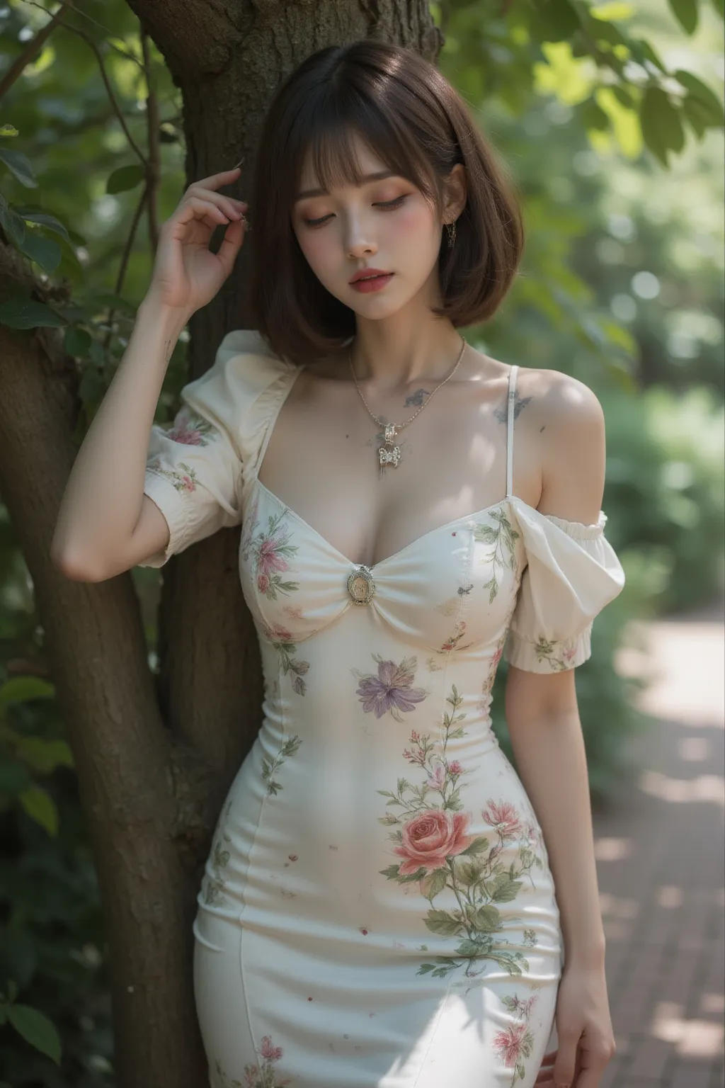 masterpiece, ultra-high quality,( ultra detailed original illustration),1girl, ( large breast:1.3), ( narrow waist), flower,openchest ( original illustration composition),
<lora:openchest:0.6:MIDD>,, Full beard, Long, Strapless Top, Switzerland, fall, absurdres
