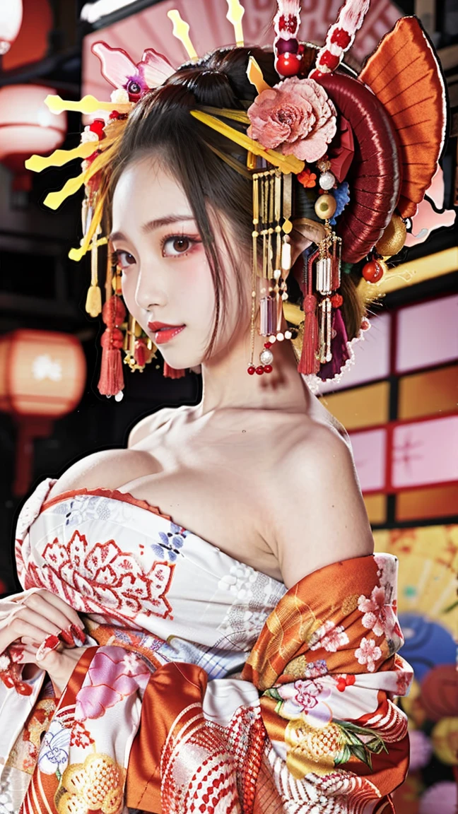 (high resolution:1.5), (masterpiece:1.5), very detailed, best quality, 8k, ((1 girl)), (Cute Japanese woman), cute 2 beauty, (medium breasts:1.5), detailed face, Beautiful and elegant face, cute face, (Round face:1.4), thin lips, natural bangs, arched eyebrows, well-groomed eyebrows, (big eyes with a good balance between the left and right sides), cute eyes, beautiful eyes, beautiful thin nose, beautiful face line, (beautiful skin), medium Hair, Brunette hair, black hair, (natural bangs:1.5), (looking at the camera with a Gentle smile), smooth skin, fair skin, (Beautiful breasts), (Slender body:1.5), ((Beautiful cleavage)), smile, ((Beautiful nipples,)), (Beautiful clavicle:1.5),Gentle smile, (Round face:1.4), ((naked:1.5)), White Wallpaper, Wear a jacket over your outerwear without any clothing,
