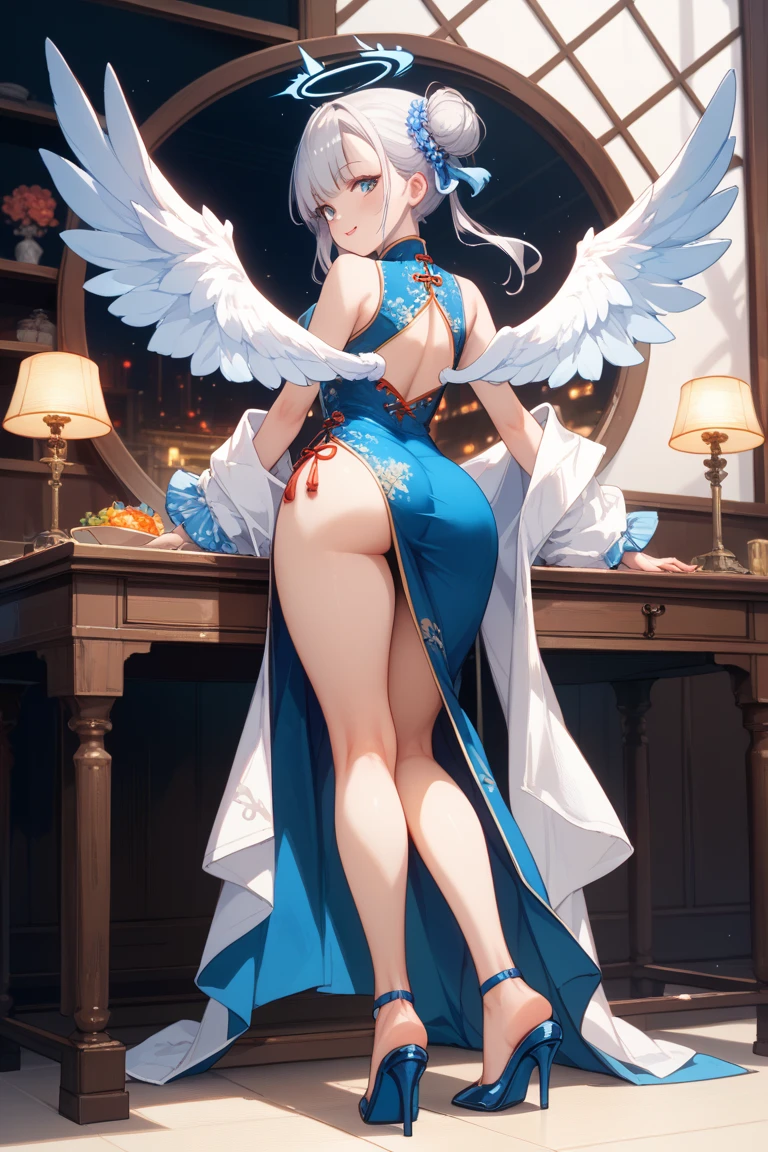 beautiful woman，smile，(light green short hair)，nobility，(princess)，blue student，Tall figure，((Strapless dress))，low skirt，(Star evening dress)，ta skirt，Show your legs，Crystal heels，red carpet，prom website，(nobility)，(big tits),big breasts,Show your breasts,The cracks are clear...,((big tits))，(pubic bone), rift, visible chest, ((bare breast:1.37)), I see bulging nipples.,(((large areolae:1.4,pink,The nipples are clearly visible.....))),(((pussy,bare female genitals)))
