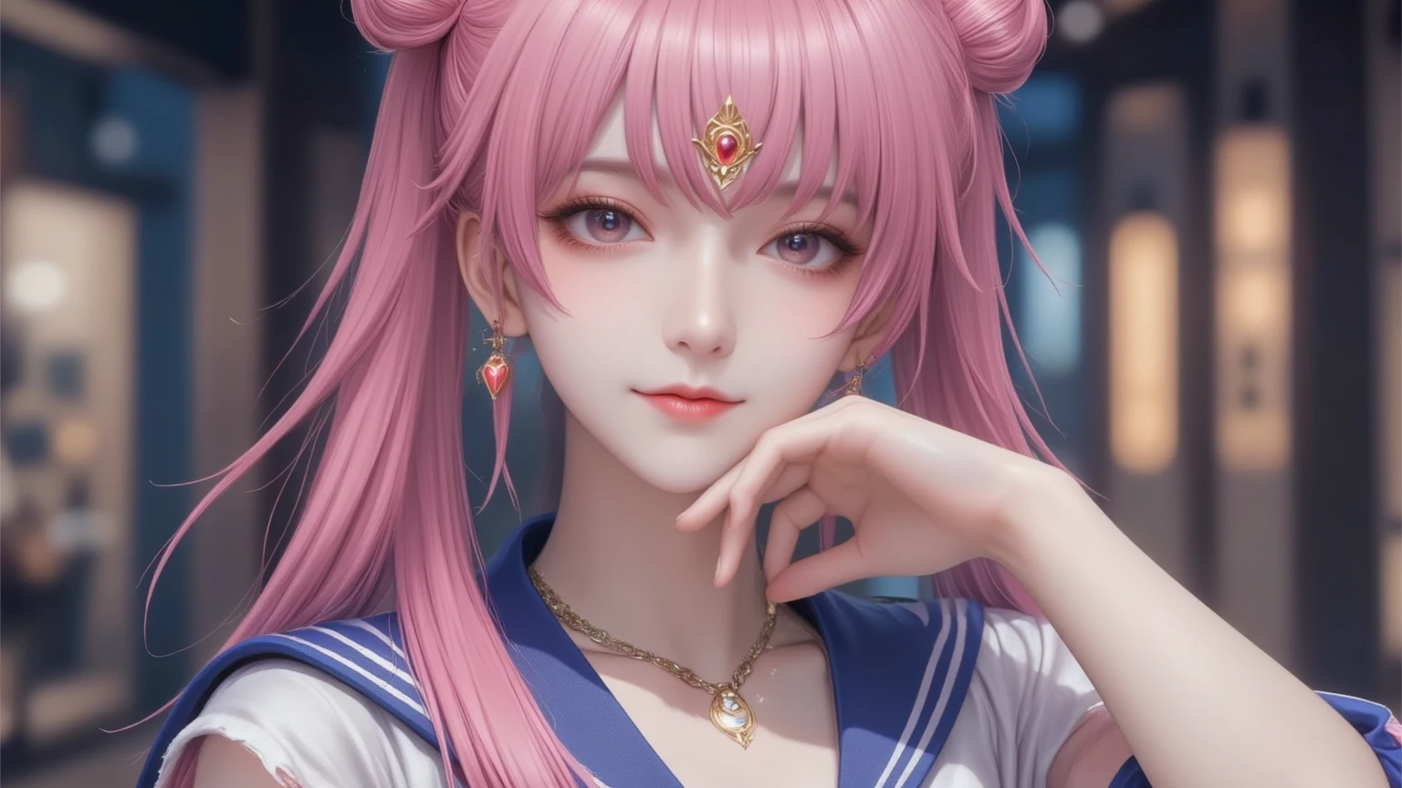 sailor moon with girlfriend in Valentine's days, mahou shoujo - --auto --s2