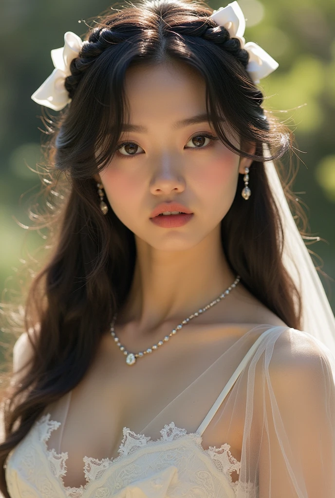 (masterpiece,best quality,ultra high res:1.2),(photo-realistic:1.3),(beautiful face,exquisite face,skin texture:1.1),(Bohemian_wedding_gown:1.4),(Flower_crown:1.3),(Barefoot_sandals:1.2),
side_light,
<lora:zhangtianai_XL_0_:1>,zhangtianai,
chinese actress,cowboy_shot,