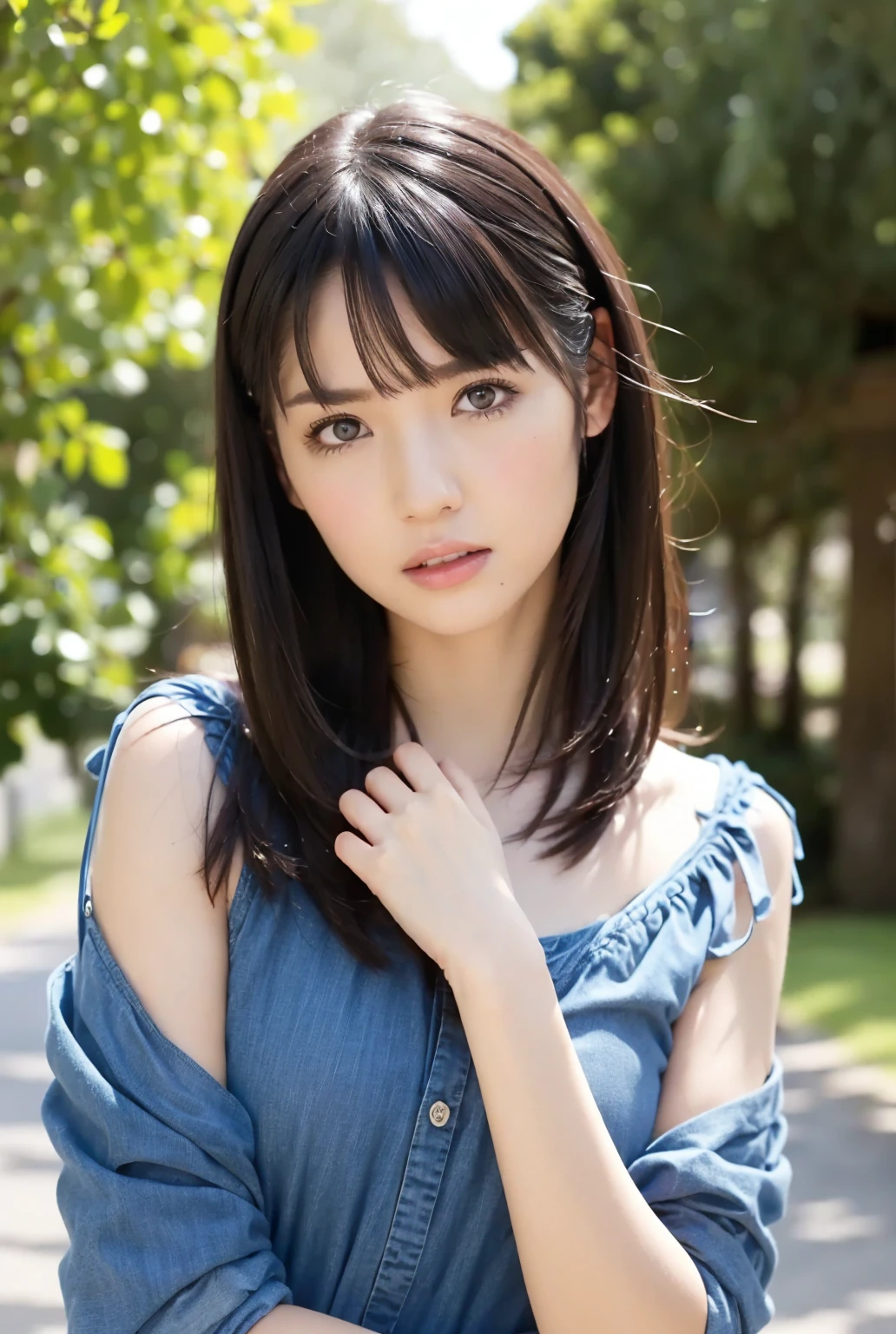 ),(Best Quality:1.2), Female dog,(Female organ:1.1),8K, Raw photo, Beautiful sexual woman, ((Her naked lower body is visible under her clothes.、股間のFemale organが見えている:1.3)),Detailed face and eyes,(((Alice in Wonderland:1.3))),whole body,amazing,((A fairy-tale, unrealistic world:1.2)),In the garden