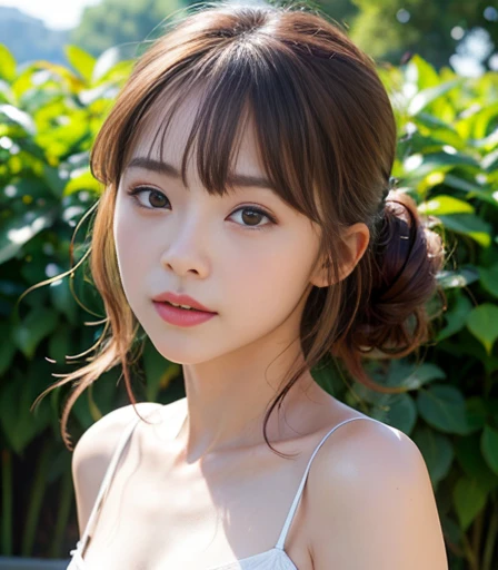 (8k、RAW Photos、highest quality)、(Realistic、Photorealistic:1.37)、Beautiful and elaborate face、Face Detail Textures、Fine and beautiful skin、Skin Texture、超A high resolution、White off-shoulder、Denim mini skirt、Taken from a distance、Full Body Shot、Shoot to toe、美しいJapanese women、エレガントなyoungJapanese women、美しいyoung女性と、Asian、Japanese women、Beautiful Asian Girl Ever、young、Adorable、Ulzzang、cute face of girl、Portrait of a female idol in Japan、Very beautiful girl、Sunset Meadow、Backlight