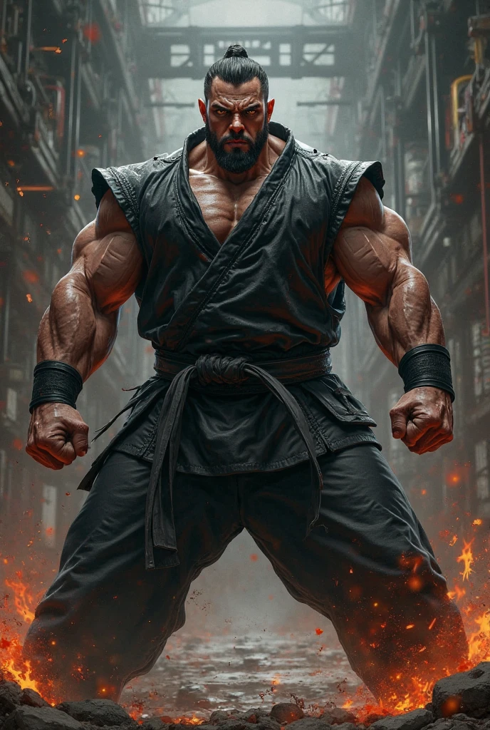 Muscular fighter