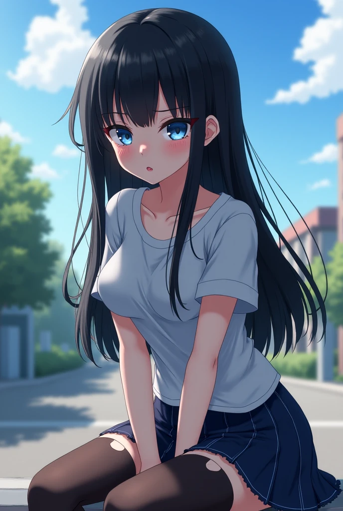 Elementary school girls barechested