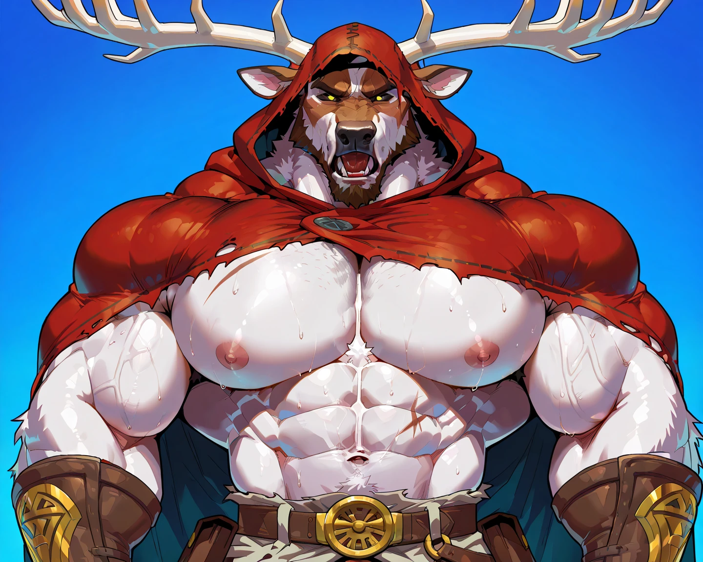 portrait, 1boy, anthro, bear, Brown body, knight, armor, helmet, (armor helmet covers face, metal helmet, bear shaped helmet), (red plumes crest), sexy armor, bare chest armor, pectorals, nipples, muscular, huge muscles, fur cloak, (hot, penis in pecs, penis on the chest, penis between the pectorals, incorporeal penis on the pectorals, thick penis, venous penis, prepusium, semen, cumshot, lines of movement, semen on the body, cum on the armor,) ((pov,)), (close up:0.5), detail fur, detail armor BREAK (by gerrkk, by darkgem,by phinnherz,by null-ghost),(,by takemoto arashi:0.8),