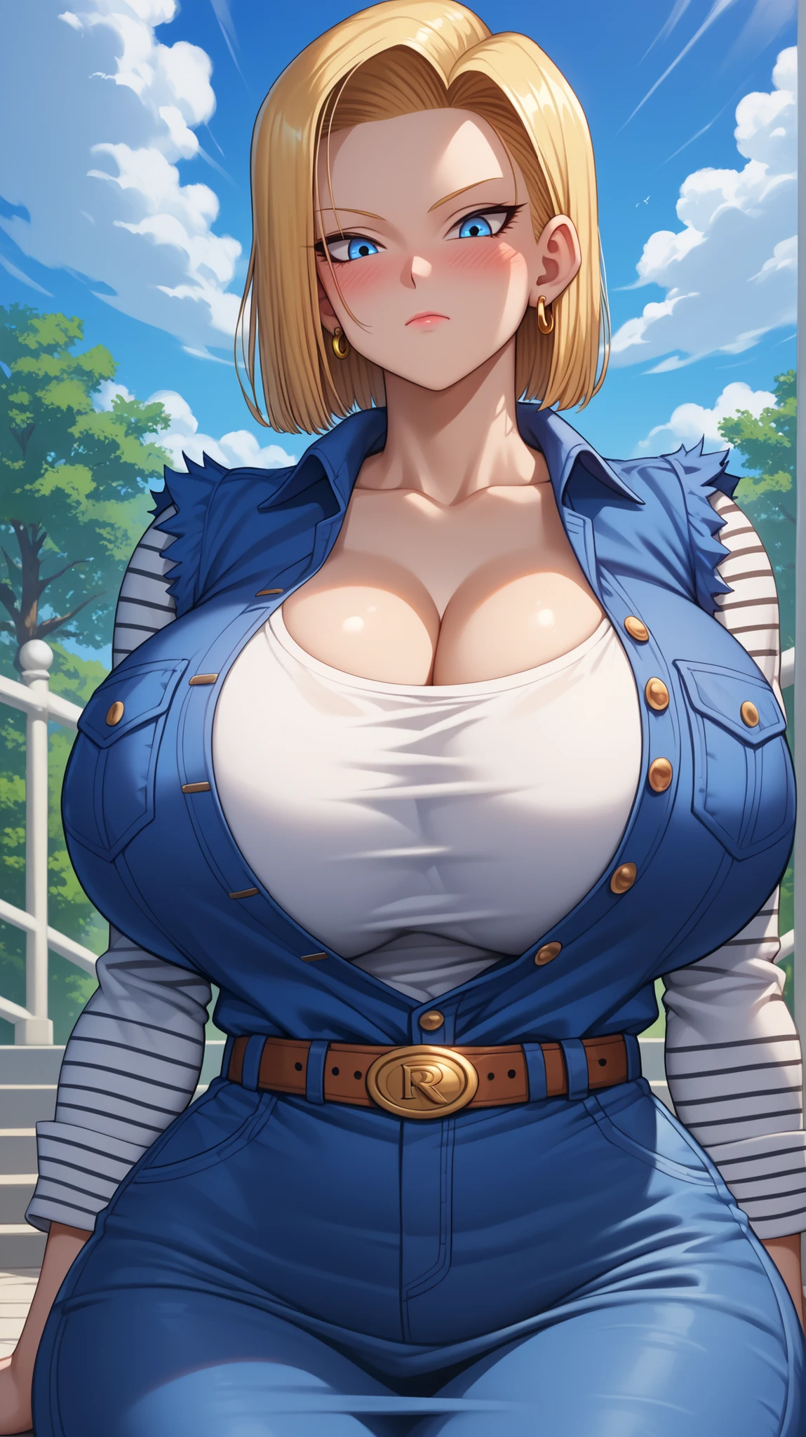 score_9, score_8_up, score_7_up, score_6_up, score_5_up, score_4_up,   source  _anime, Label 1, Label2, quality_Masterpiece, resolution 8k, hyperrealistic, Beautiful shading, Anatomically correct, beautiful face, perfect face, Beautiful and very detailed face and eyes, Attractive face, Detailed face, Delicate facial features, Detailed skin, gigantic breastss, curvilinear, Voluptuous, wide hips, thick thighs,  sexy body, sexy woman,  positive vibrations , young woman, Long hair BREAKUP RATING_questionable, desde up, high angle view, Larger, blue eyes, short hair, Mother and daughter, expression of lust,  body with perfect curves , gigantic breasts, Dragonball android 18,  wide hips, gigantic butt, sexy woman, embarrassed, blush, blush lines BREAK low-angle view,  sleeping , breasts rubbing