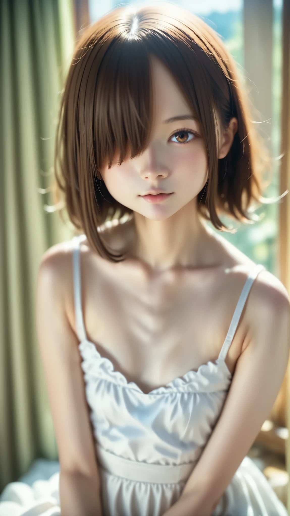 (((Misako Renbutsu)))Beautiful Young Female with (Silver Fox Tail) Hiding in Burning Wheat Field, extremely delicate and beautiful,Outstanding light and shadow,Clear and bright sunlight, Professional portrait (Face Closeup from below), Semi-nude photography, ((backlighting, beltbra)), {(Tyndall effect)|lens flare|Shade|bloom|[chromatic aberration]} (Light particles), TopQuality Masterpiece of 8K Ultra-detailed DigitalPainting (by Jeremy Lipking)  on all four