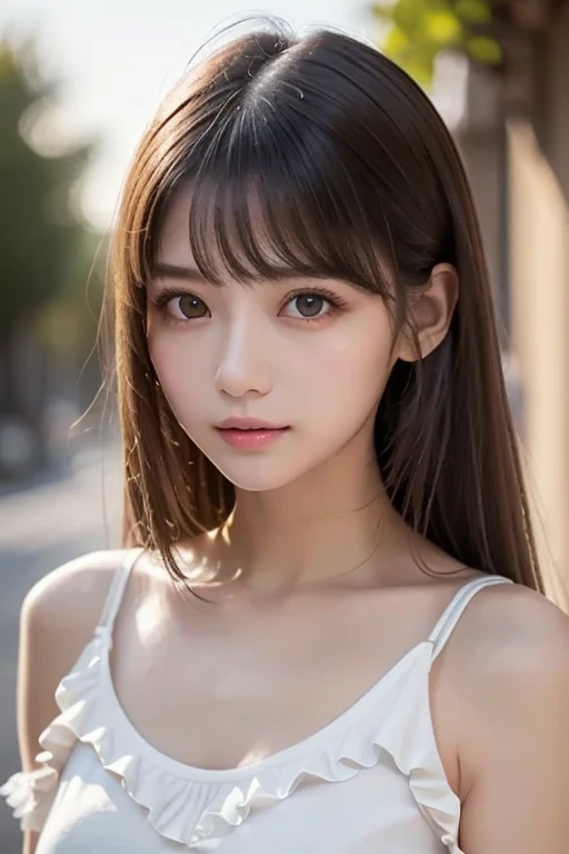 (1 nogizaka girl,raw photo,photo realistic:1.5),(best quality, high quality,HDR, highest quality,ultra high resolution,high resolution,high res,ultra high difinition,huge file size,8K,2K wallpaper,8K wallpaper,high quality texture,amazing,an extremely delicate:1.4),one girl, Japanese famous idol,beautiful face,small face,absurd,ridiculous,incredibly ridiculous,portrait,breasts close up,blurry background,(school uniform,cleavage,no makeup:1.2),(six_heads tall),medium skin,beautiful skin,detailed skin,six heads tall,black hair,silky hair,(Japanese eyes:1.3),detailed eyes,black eyes,Japanese idol eyes,triangle eyes,Japanese nose,5-fingers,(Light Particles, Lens Flare, Luminous Particles: 0.7),looking at viewer,bright lighting,professional lighting,girl