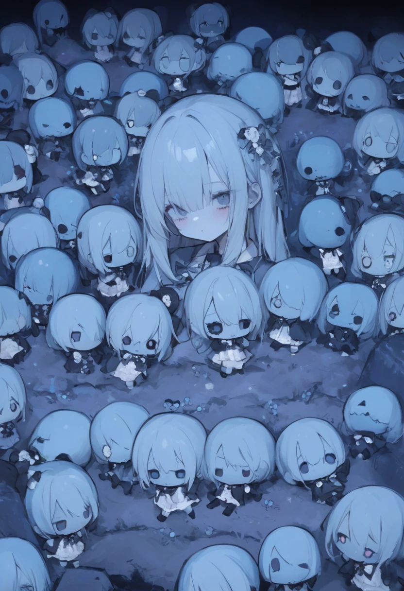 masterpiece, best quality, extremely detailed, (illustration, official art:1.1), 1 girl ,(((( light blue long hair)))), ,(((( light blue long hair)))),light blue hair, , long hair ((blush)) , cute face, big eyes, masterpiece, best quality,(((((a very delicate and beautiful girl))))),Amazing,beautiful detailed eyes,blunt bangs((((little delicate girl)))),tareme(true beautiful:1.2), sense of depth,dynamic angle,,,, affectionate smile, (true beautiful:1.2),,(tiny 1girl model:1.2),)(flat chest) ,The beautiful girl in lace top and leggings is sitting astride a pile of skeletons in the center of the picture. . There are multiple comic storyboards in the background,cbt,(masterpiece, best quality:1.2),1 beautiful girl,sexy,comic storyboard:2, yandere, axially symmetrical:2, ,sounding,cbt,hold,,colorful,,juice,spray, Long hair,Lace top,torogao