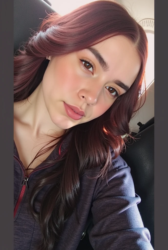 Hay una mujer con el pelo largo y rizado y una camisa blanca, labios rosados, 3 0 years old woman, 30-year-old woman, selfie de una mujer joven, labios carnosos, Imagen de perfil, Sin maquillaje cabello ondulado, alanis guillen, Hermosa cara latina, Foto de perfil de la foto de cabeza, pink lipstick, labios gruesos, labios muy carnosos, about 20 yo