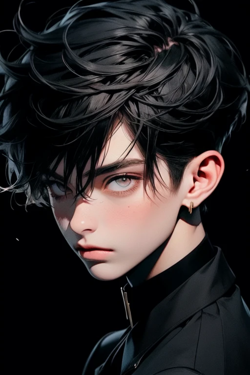Vampire guy black hair scar on cheek