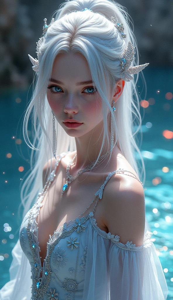 White-haired, blue-eyed goddess
