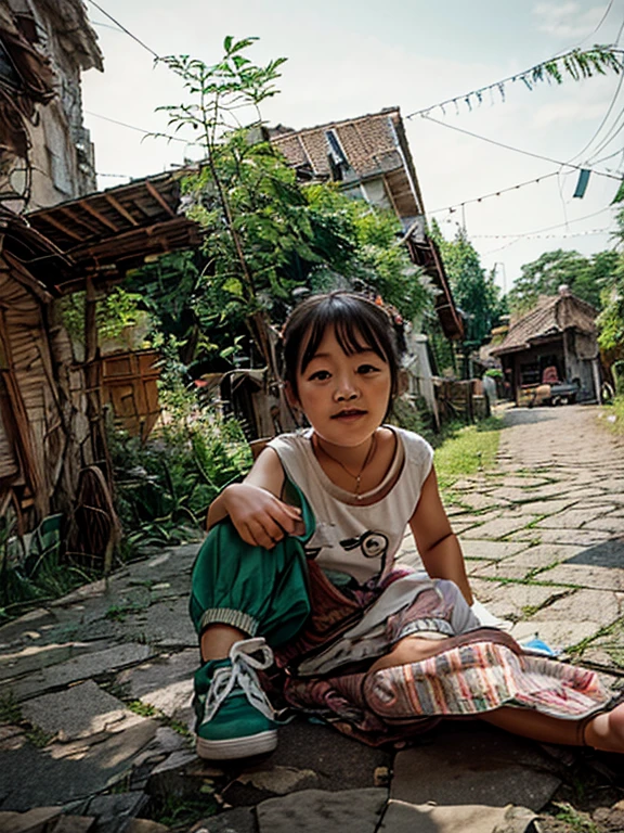 anak umur 14 duduk santai