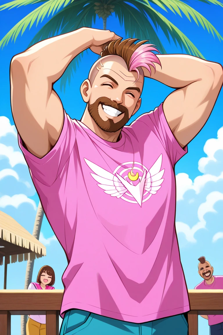 weaing a shirt