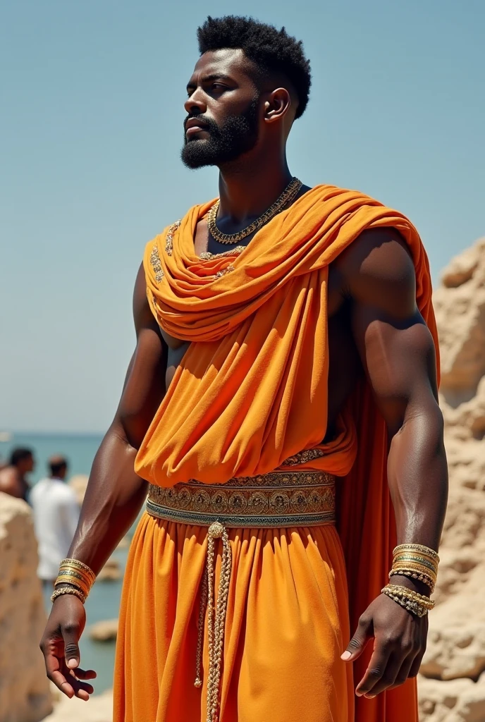 Personagem negro, de 22 anos, com cicatrizes moldados de gelo (That's his power)