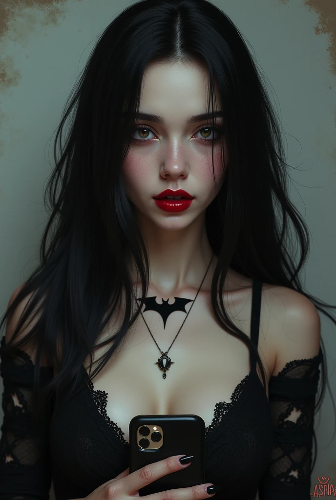 "Craft a bone-chilling masterpiece set in a 1600s graveyard on a cold, foggy night. Amidst the crumbling tombstones and eerie silence, introduce a malevolent and emaciated humanoid figure, her unnaturally thin frame shrouded in a tattered black dress from the era. Her messy, long, straight dark hair hangs like a curtain of dread, partially obscuring her blood-red eyes, which emit an evil, otherworldly glow. As she hovers above the ground, a sense of terror and dread permeates the air, and the atmosphere is thick with decay and disgust. Describe the fear that washes over anyone who dares to lay eyes upon her twisted, sickly form. Evoking shock value and pure horror, paint a vivid portrait of her menacing presence, leaving readers with a lingering sense of unease. This is a scene designed to haunt their nightmares, glowing red eyes.''