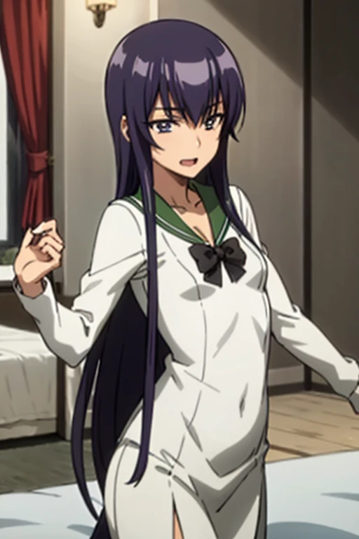 <lora:Medaka Kurokami:0.6> Medaka Kurokami, 1girl, breasts, ((((long hair, Purple hair)))), cleavage, large breasts, solo, smile, head rest, sitting, looking at viewer, red eyes, Beautiful Detailed Eyes, (((crop top shirt, Leggings, Knee Hight Boots,))) suducing stare, upper body, large breasts, shrine at sunset, smile, ((Extremely Detailed)), ((Best Quality)), ((Masterpiece)), ((4k)), sonicedges_rias_gremory