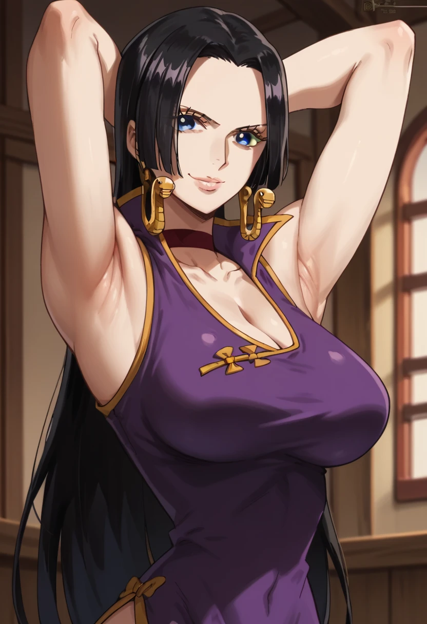 sexy woman, mature, milf, dark skin, huge breasts, large breasts, curvy, voluptuous, clompletely nude, nude, pussy, nipples, black hair, brown eyes, long hairstyle, slick back hair, golden crown of queen, earring, necklace, grinning, standing, castle, indoors, crowd of people, noblesse party