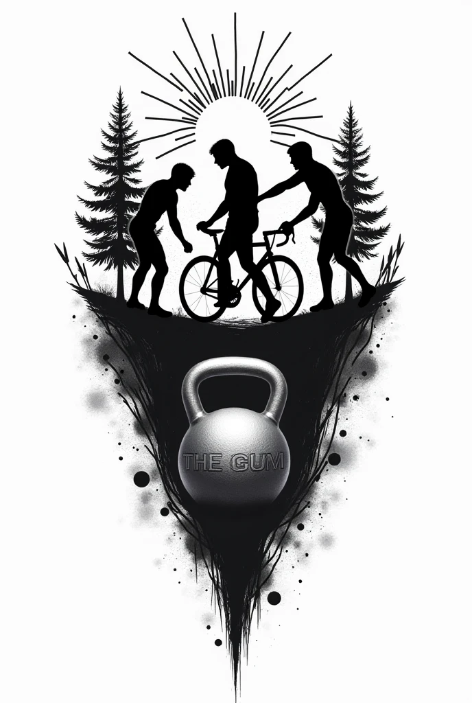Create stickers to put on my bike. I want it to have images and words related to crossfit.