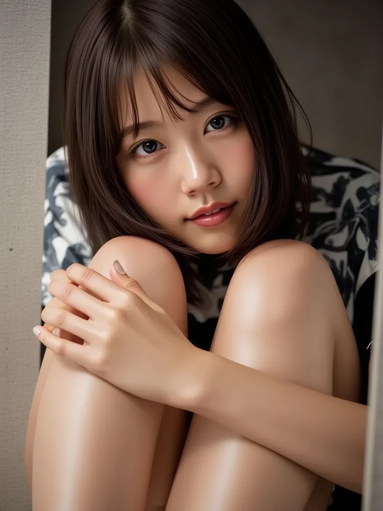 ((top-quality、masuter piece:1.3))、２０1 year old girl、Beautiful girl emphasizing slender abs:1.3、(Random hairstyle、huge-breasted:1.2)、(((Touching the pubic area with your hand:1.2、A face with a look of pleasure)))、hyperdetailed face、A detailed eye、二重まぶた、beautiful countenance、barechested、Full body like、sexypose、((Recurve the body、barechested))、a wet body、((barechested、stick out your butt、Touching the pubic area with your hands)、You can see the shape of the nipple、(((The nipple is visible、Pubic area visible、Lying along the river、open the legs widely)))、(((Short Bob Straight Hair、Face with a pleasant expression、Touching the pubic area with your hand)))、Raw photo、Face in love、Flipping up the skirt of the sailor suit with both hands、no panty、no-bra、Two hands、Two legs、Photo Quality、Toned waist、Beautuful Women、Beautiful waist constriction、stick out your butt