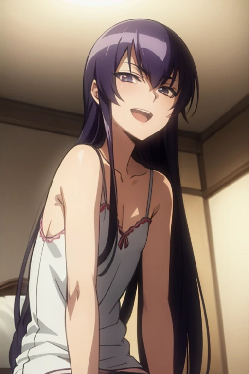 ((best quality)), ((masterpiece)), (detailed), dark tanned skin anime woman in a deep V-neck tied top, (bare shoulders), (bare arms), (jeans), (long hair), starving, (resting hands on the stomach), (hands on the stomach), (slim body)