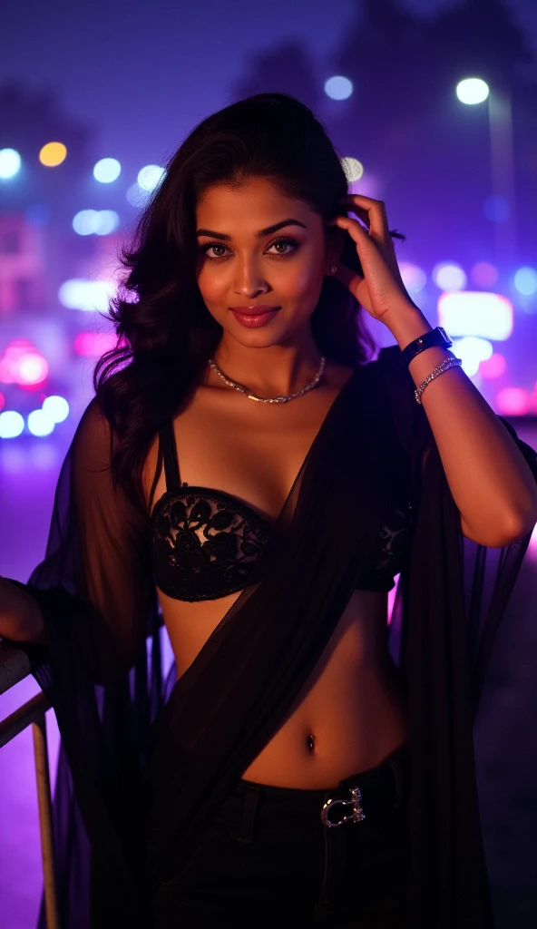 Pakistani Girls, Solitary, Looking at the audience, Smile, Brown hair, big breasts with bra, outdoor, Brown eyes, Lips, night, Ground car, portrait, motorcycle, Practical, car, road,sky, Cold sky gas lamp column , 8k Ultra HD, DSLR Camera, soft light, high quality, Film Grain, Fuji XT3,sexly,Height 175cm Fair skin