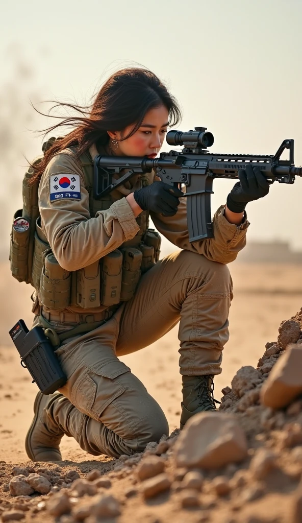 Arafard soldiers in camouflage uniforms holding rifles,with headphones on, with rifle, kim jung gi style, inspired by Kim Hwan-gi, yanjun cheng, kim jung gi, inspired by Oka Yasutomo, inspired by Yasutomo Oka, kim jung gi, Elon Musk(Elon Musk)Play as a soldier, xiaofan zhang, jung gi kim, Chen Zezhou