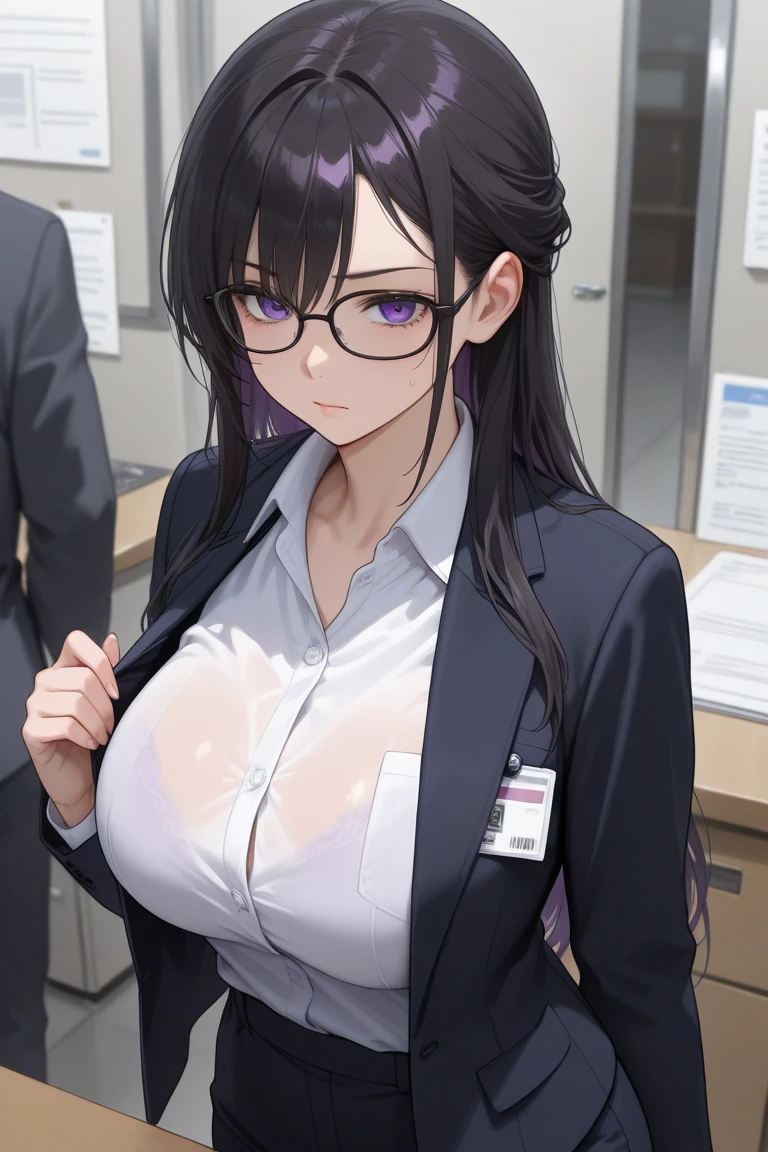 meikoshiraki, <lora:meiko shiraki s1-lora-nochekaiser:1>,
meiko shiraki, grey hair, glasses, hair bun, single hair bun, (brown eyes:1.5),
BREAK skirt, shirt, thighhighs, cleavage, school uniform, open clothes, choker, black thighhighs, zettai ryouiki, open shirt, no bra,
BREAK indoors, classroom, school,
BREAK looking at viewer, (cowboy shot:1.5),
BREAK <lyco:GoodHands-beta2:1>, (masterpiece:1.2), best quality, high resolution, unity 8k wallpaper, (illustration:0.8), (beautiful detailed eyes:1.6), extremely detailed face, perfect lighting, extremely detailed CG, (perfect hands, perfect anatomy),