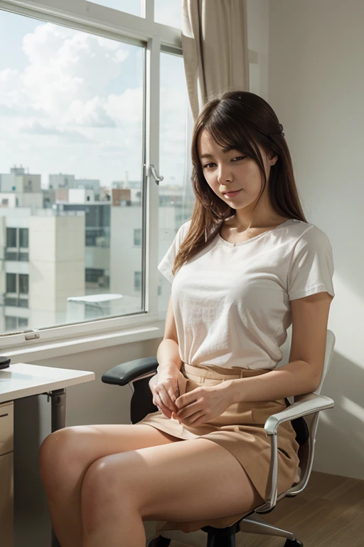 top-quality、超A high resolution、masterpiece、professional photograpy、((No depth of field))、foco nítido:1.5、((2 girls:1.4))、(Good anatomy:1.2)、(Photorealistic reproduction:1.3)、(1 Japan Office Lady:1.3)、(tiny chest)、Black business suit、Slender face、White and beautiful skin、Slimed、((looking at viewert))、 Looking at the camera、In the office of the company、Two office lady women sitting on sofa、((Spread legs:1.4))、(up skirt:1.3)、(Woman Pulling Up Skirt)、(Beautiful female genitalia、Emphasis on female genitalia、Woman showing off female genitalia、Photos that focus on the face、taken from the under)、(From below)、((Close-up in the crotch))、Low position shots