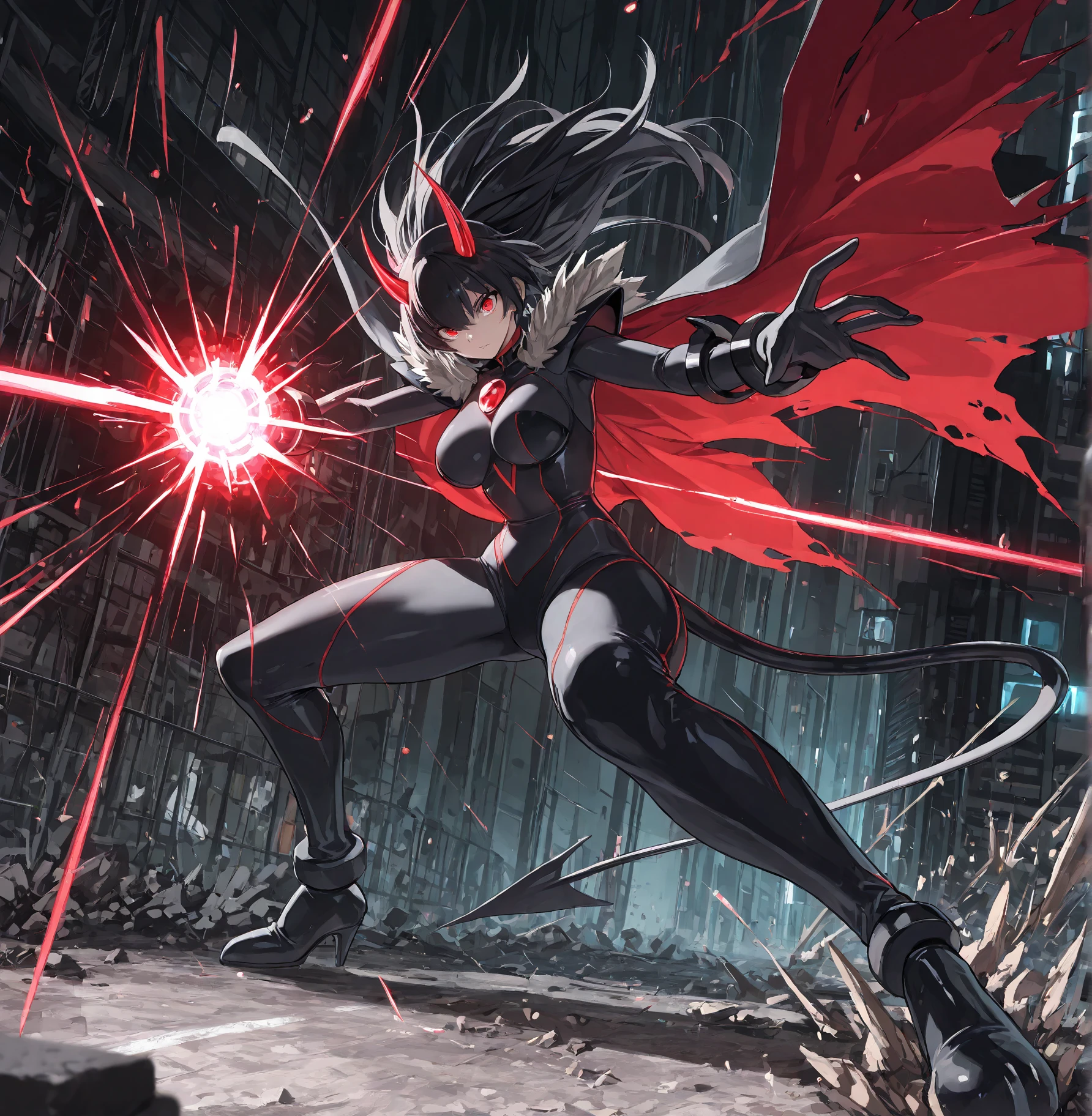 anime girl with long black hair and red and white outfit, biomechanical oppai, attractive matoi ryuko, shalltear from overlord, full body zenkai! asuka suit, anime manga robot!! anime girl, juri misaki, portrait anime space cadet girl, gapmoe yandere, oppai, marin kitagawa fanart