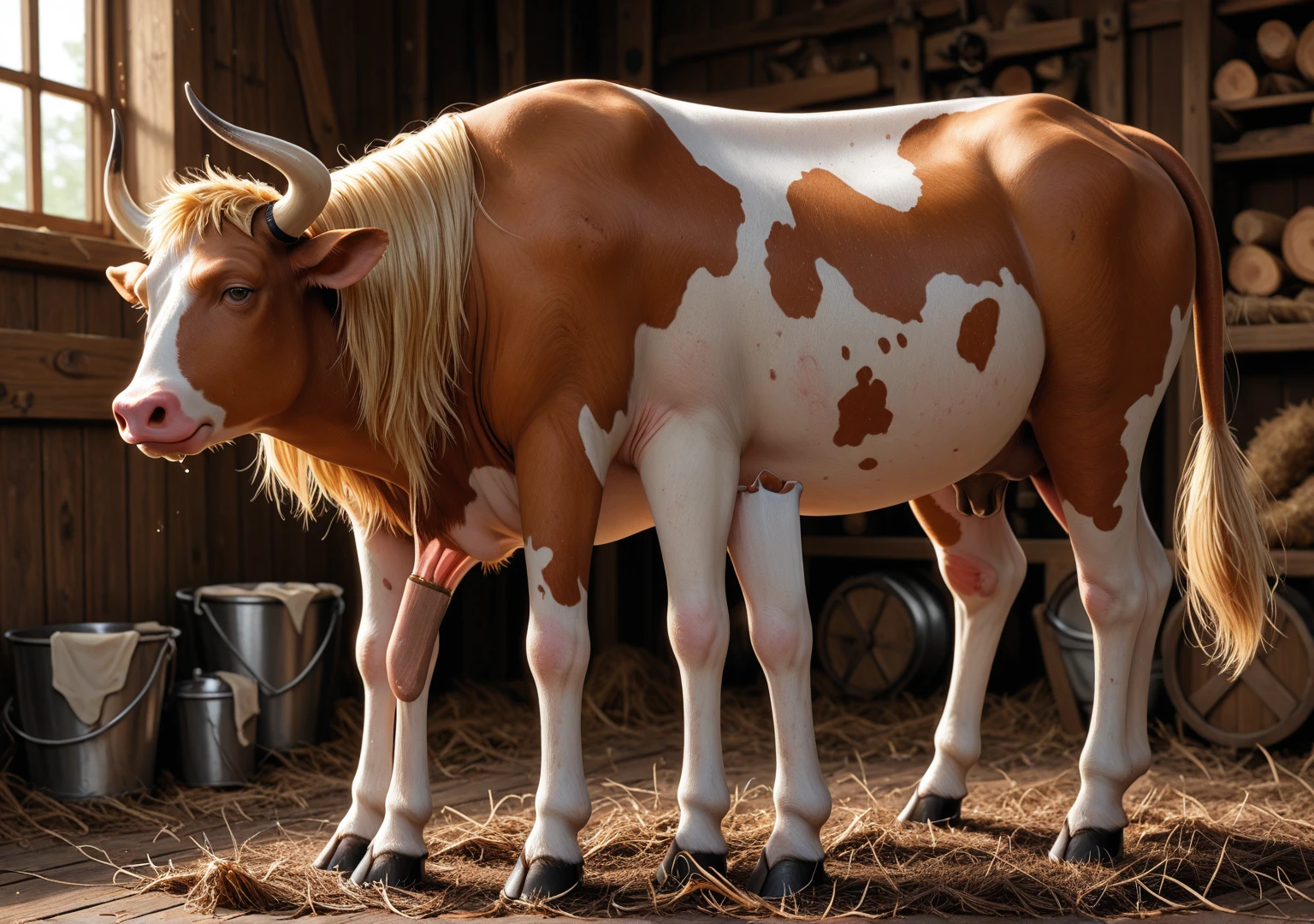 masterpiece, high quality, realistic, detailed background, (((males))), (((cow, cow tail, lion head))), (feral), (((wide hips))), ((((cow butt focus, ????, close up, ass up)))), (masterpiece), best quality, 4k, 2k, (intricate:0.9), (high detail:1.2), (absurd res), ((((hyper balls, feral, duo, tongue ???? rimming, ???????, ???? rimming, rim job, tongue out, tongue in cow ????, mouth on anus, facing cow, big tongue, lion ??????? poop))))