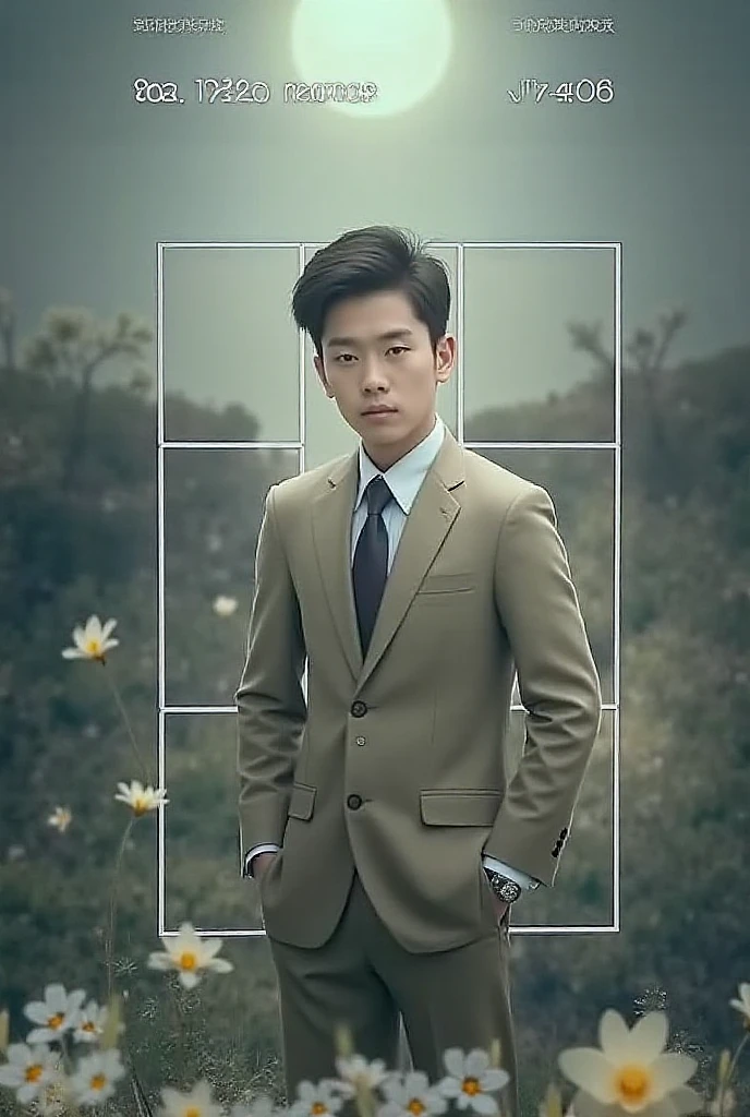 There was a man in a tie standing on the roof, David Tao