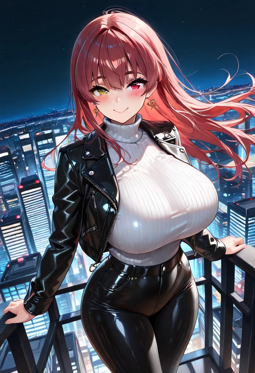 Anime - Imagen de estilo de una mujer con falda corta y chaqueta, Oppai cyberpunk, Chica de anime cyberpunk, Chica femenina de anime cyberpunk, Arte digital cyberpunk anime, Badass Anime 8K, seductora chica de anime, Arte de anime cyberpunk, Digital Cyberpunk - Arte Anime, Arte detallado de alta calidad 8K, Tendencias en CGVatstation, Chica de anime cyberpunk con sudadera con capucha